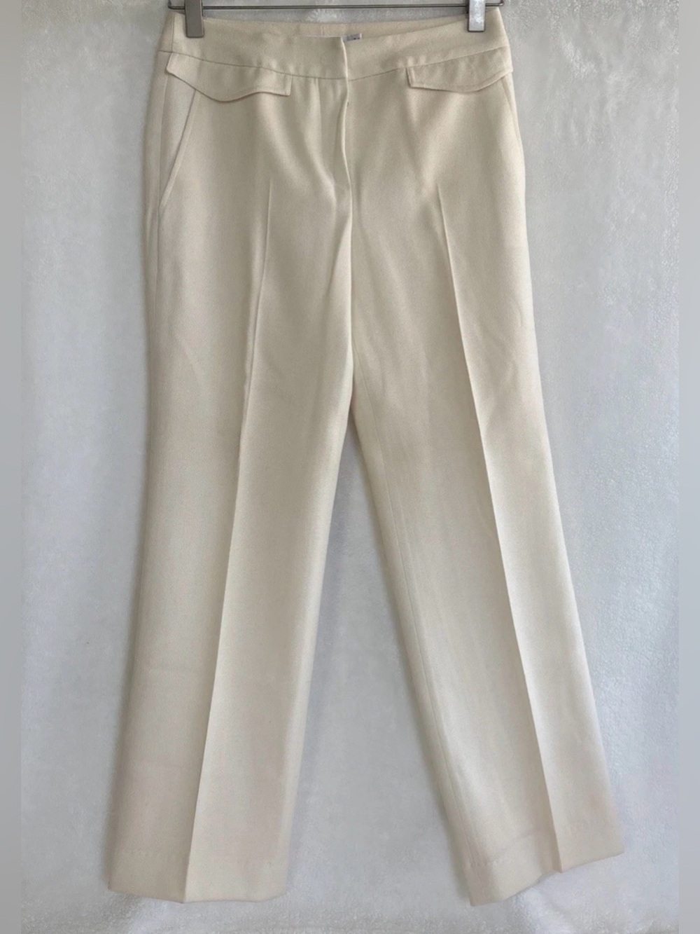 Christian Dior Boutique Paris Women Wool Trouser Cream US 2/IT 38 Made In Italy